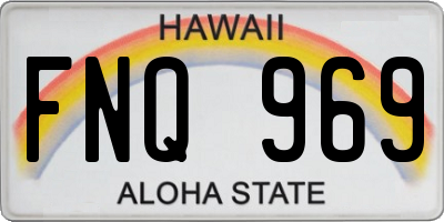 HI license plate FNQ969