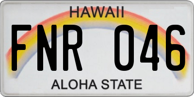 HI license plate FNR046