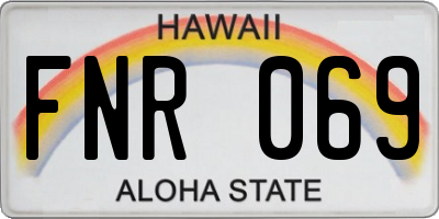HI license plate FNR069