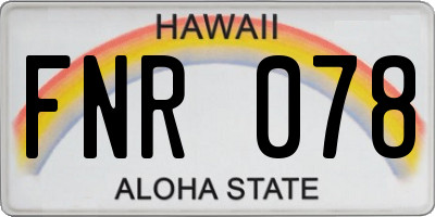 HI license plate FNR078