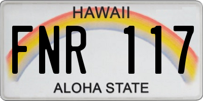 HI license plate FNR117
