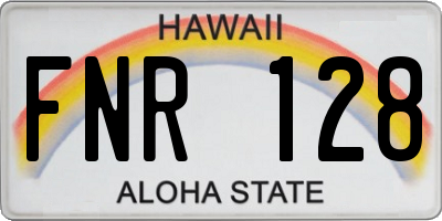 HI license plate FNR128