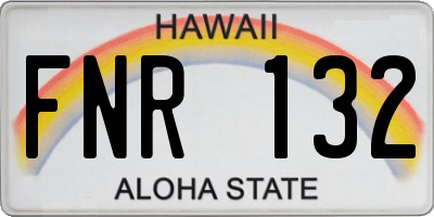 HI license plate FNR132