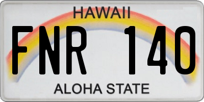 HI license plate FNR140