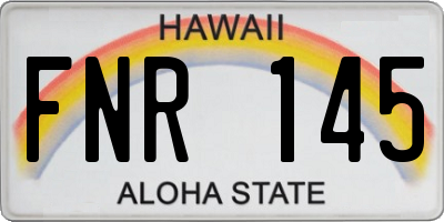 HI license plate FNR145