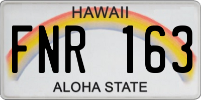HI license plate FNR163