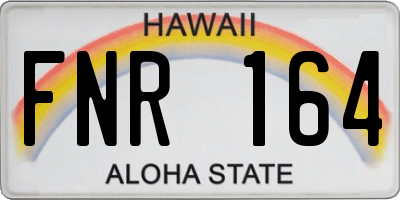HI license plate FNR164