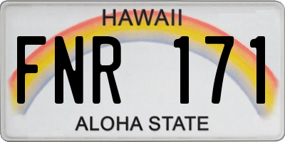 HI license plate FNR171