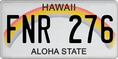 HI license plate FNR276