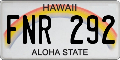 HI license plate FNR292
