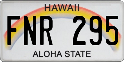 HI license plate FNR295