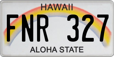HI license plate FNR327