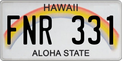 HI license plate FNR331