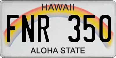 HI license plate FNR350
