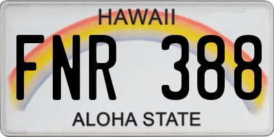 HI license plate FNR388