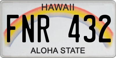 HI license plate FNR432