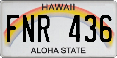 HI license plate FNR436