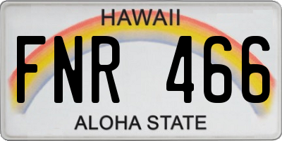 HI license plate FNR466