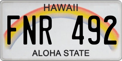 HI license plate FNR492
