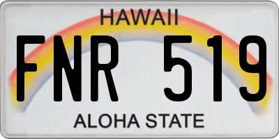 HI license plate FNR519