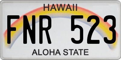 HI license plate FNR523