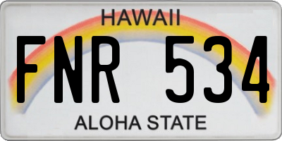 HI license plate FNR534