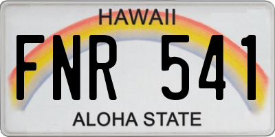 HI license plate FNR541