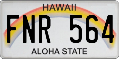 HI license plate FNR564