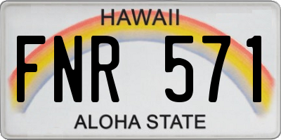 HI license plate FNR571