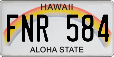 HI license plate FNR584