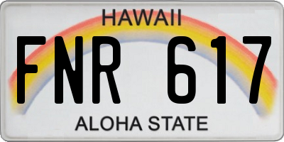 HI license plate FNR617