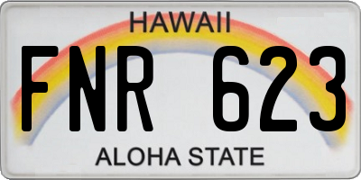 HI license plate FNR623