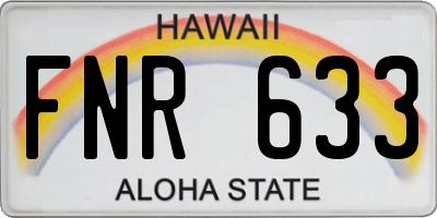 HI license plate FNR633