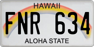 HI license plate FNR634