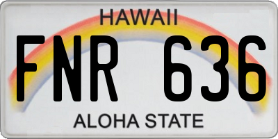 HI license plate FNR636