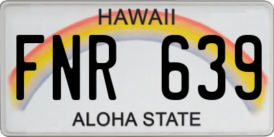 HI license plate FNR639