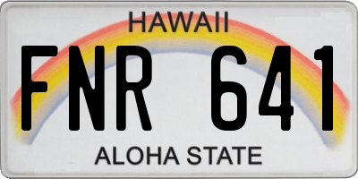HI license plate FNR641