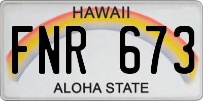 HI license plate FNR673