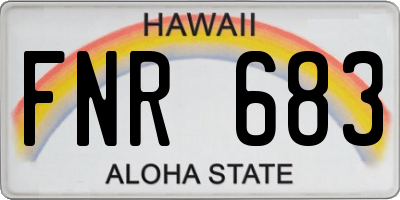 HI license plate FNR683
