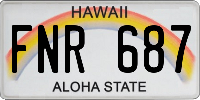 HI license plate FNR687