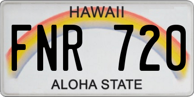 HI license plate FNR720