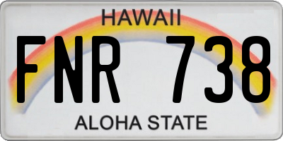 HI license plate FNR738