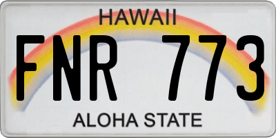 HI license plate FNR773