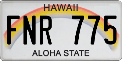 HI license plate FNR775