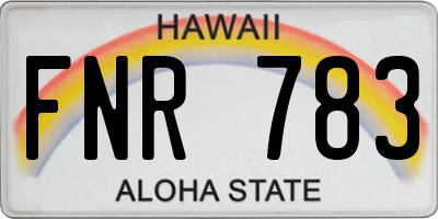 HI license plate FNR783