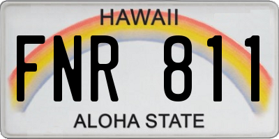 HI license plate FNR811
