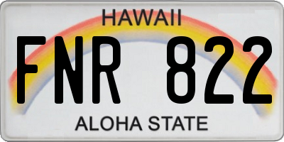 HI license plate FNR822