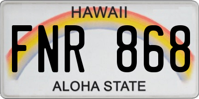 HI license plate FNR868