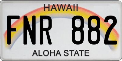 HI license plate FNR882
