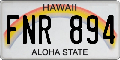 HI license plate FNR894